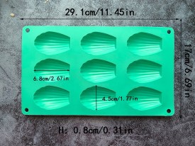 Molde silicona 9 madeleines